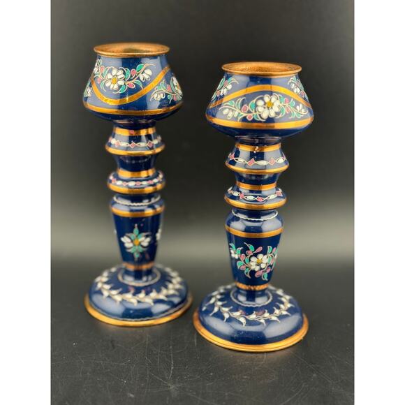 Set of Boho Candlesticks by Silver Touch - Picture 1 of 7